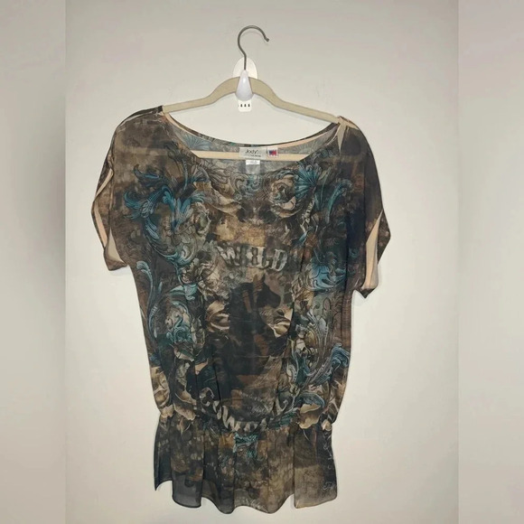 VTG Western Y2K JODY COWGIRL Flowy Top - Picture 5 of 15